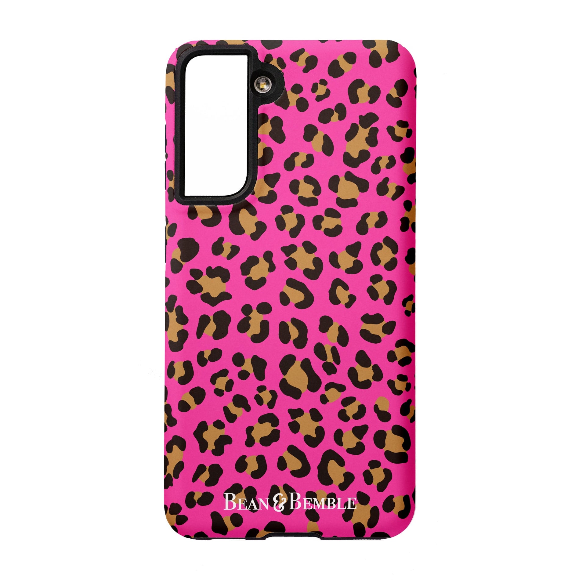 Bright Pink Leopard Print Phone Case | Cute, Fun, Protective Cover  Bean  and Bemble